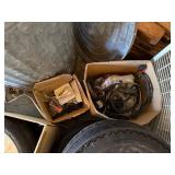 Assorted Hardware, Lumber, Tires & Electrical Parts - Workshop Salvage Collection