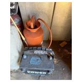 Gasoline Engine with Vertical Shaft on Propane Tank - Vintage Workshop Lot