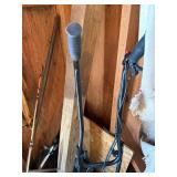 Vintage 26-In Bicycle Wheel with Steel Rim and Hub & Misc Garage Items