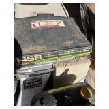 vintage John Deere 14SB walk-behind lawn mower.