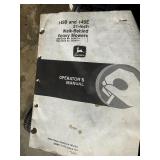 vintage John Deere 14SB walk-behind lawn mower.