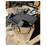 vintage John Deere 14SB walk-behind lawn mower.