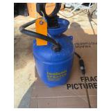 Red Devil broadcast spreader and a Hudson 2-gallon pump-less sprayer.