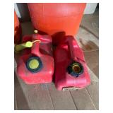 Lot of various gas cans