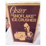 Never opened: vintage Oster "Snoflake" Ice Crusher, likely from the 1970s or 1980s BRAND NEW DEAD STOCK