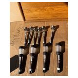 solar pathway lights (6 silver) (4black) lightly used. like new.