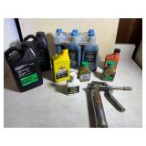 Grease gun and 2 and 4 cycle engine and outboard oils