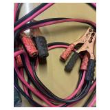Various garage lot:  jumper cables , dock line , wall lamp , window winder ect