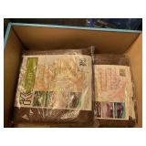 Tin storage box with misc contents