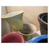 Decorative ceramic and plastic planters