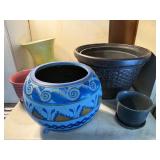 Decorative ceramic and plastic planters