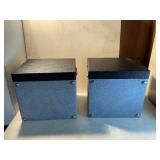 Two hard case storage boxes easy transport