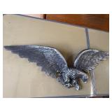 vintage cast metal or aluminum American bald eagle wall plaque
