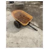 Vintage Wheel barrel with trailer attachment