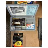 Large Mixed Tool Lot – Hand Tools, Socket Set, Staple Gun, Drain Auger & More