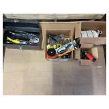 Tool Box w/ Mixed Hand Tools, Hardware, Sockets, Accessories & More – Large Lot