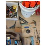 Huge Mixed Tool & Hardware Lot – Hand Tools, Fasteners, Buckets, Stapler & More – Shop Lot
