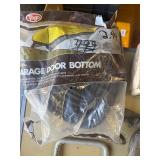 Box of various tools, grinding wheel, c clamps and more