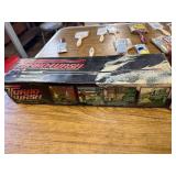 Box of paint brushes,turbo washer , gloves