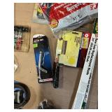Mixed Tool & Hardware Lot – Master Lock Cable, Hand Tools, Level, Saw Blade, Accessories & More