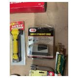 Mixed Tool & Hardware Lot – Master Lock Cable, Hand Tools, Level, Saw Blade, Accessories & More