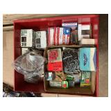 Mixed Tool Lot w/ Hand Saw, Hedge Shears, Power Tools, Clamps & Hardware Organizer