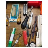 Box of various hardware and equipment