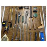 Lot of vintage Lawncare and shop tools.