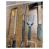 Lot of vintage Lawncare and shop tools.