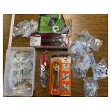 Box of hardware and tools new in box/bag