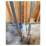 3- Woodworking steel bar clamps