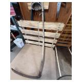 vintage agricultural scythe, complete tool