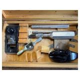 X-Acto knife set and an Ungar Electric Pencil set plus vintage level and skeleton keys