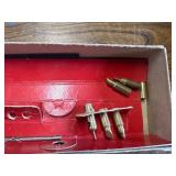 X-Acto knife set and an Ungar Electric Pencil set plus vintage level and skeleton keys