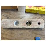 X-Acto knife set and an Ungar Electric Pencil set plus vintage level and skeleton keys