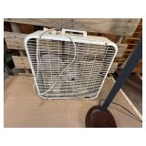 Reading light and square fan both power up