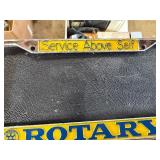 Rotary plates and Two briefcases