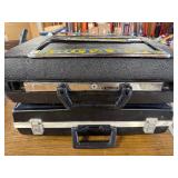 Rotary plates and Two briefcases