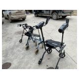 Mobility Aid Lot – (3) Rollator Walkers w/ Seats, Storage & Accessories