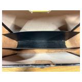 Rex lock black leather attaché briefcase