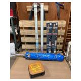 Mixed Household & Hardware Lot – Flag Sets, Light Fixtures, Gym Scooter & More