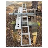 Aluminum hitch-mounted motorcycle carrier