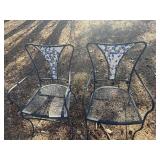 Mediterranean-style mosaic bistro Steel outdoor chairs