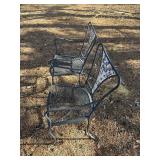 Mediterranean-style mosaic bistro Steel outdoor chairs