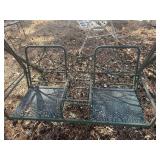 metal patio swing in green , in decent shape