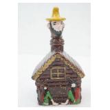 Vintage Dixie Hillbilly Log Cabin Decanter