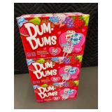 Box S - Dum Dums 50 Pops Valentine Exchange Boxes (Lot of 3)