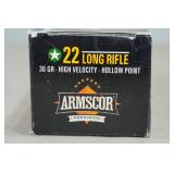 500 Armscor .22 LR 36 Gr HP Ammo