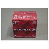 25 Federal Field & Range 20 Gauge 2-3/4" 8 Shot Shotshells