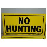 NO HUNTING Plastic Signs